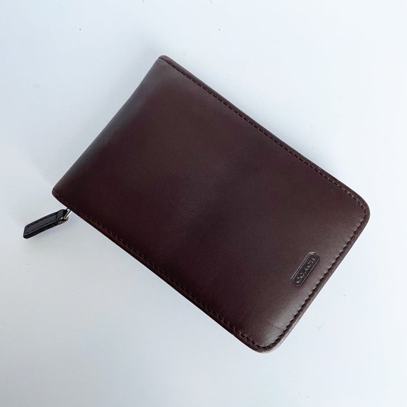 Coach Leather Organizer Palm Pilot Holder Zip Around PDA Storage Vintage - Picture 3 of 9